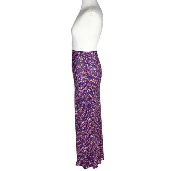 Diane Von Furstenberg Purple Silk Maxi Skirt - Picture 5 of 12